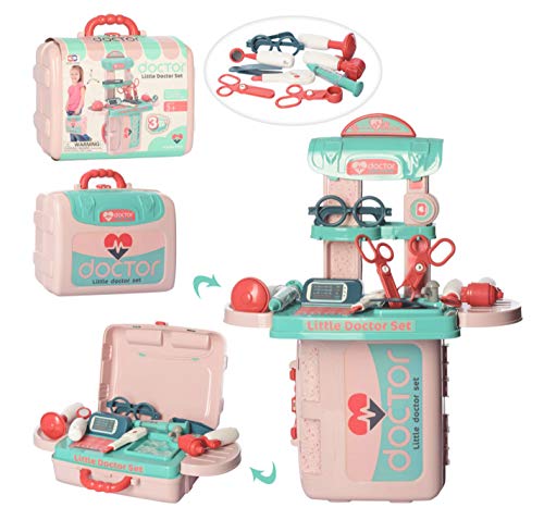 Image of Magicwand ABS Plastic Pretend Play Carry Along 3-in-1 Doctor Play Set for Kids【3 Yrs & Up】【Pack of 1】【Multi-Colored】