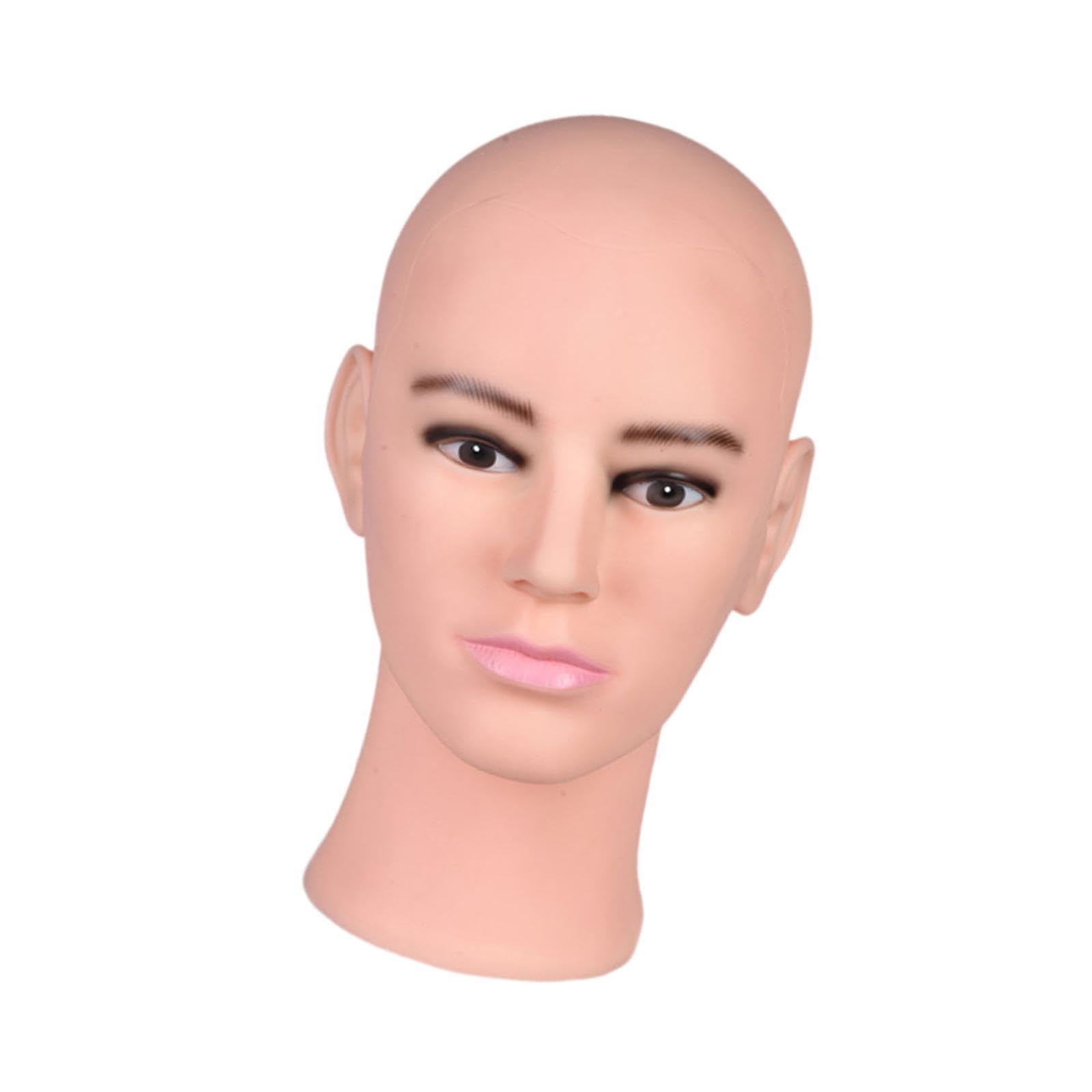 AUYXSSZ Male Bald Mannequin Head Stable Wig Display Hats And Accessories In Hair Salons Homes Or Shops Headbands Mannequin Head Wigs Displaying Making Styling