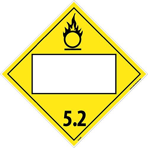 NMC DL63BP National Marker Dot Placard Sign,Organic Peroxide 5.2, Blank, 10 3/4 Inches x 10 3/4 Inches, Ps Vinyl image 3