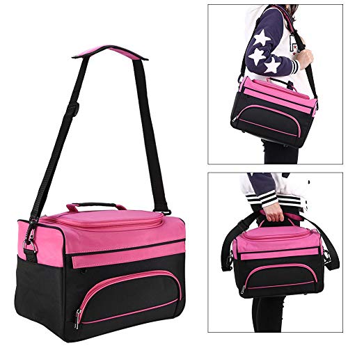Professional Cosmetics Beauty Hairdressing Styling Bag, Multi-functional Hair Makeup Salon Hairdresser Toiletry Organizer Tool Bag Case Holder Box with Strap for Hair Stylist Shoulder Carrying4