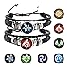 Genshin Impact Animation Périphérique Unisexe Bracelet 2 PCS Godsend Fortunate Wristband avec 7 PCS Elements Remplacement pour Étudiant Adulte Jeu Fan Cosplay Bracelet Cadeau