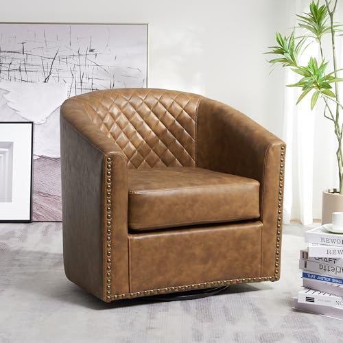 Sillón Plegable Cuero Sintético Café miniatura 1