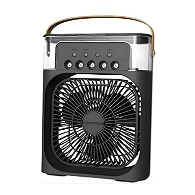 Image of Drumstone Personal Portable Air Cooler & Humidifier with LED Night Light, USB Powered Mini Desk Cooling Fan, 3 Wind Speeds, 3 Mist Spray Modes, Portable Evaporative Air Cooler for Home,