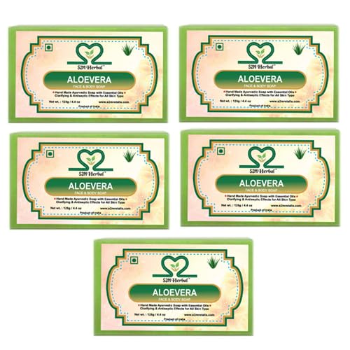 Image of Aloevera Soap (Pack of 5, 125g Each) (5 x 125 g)
