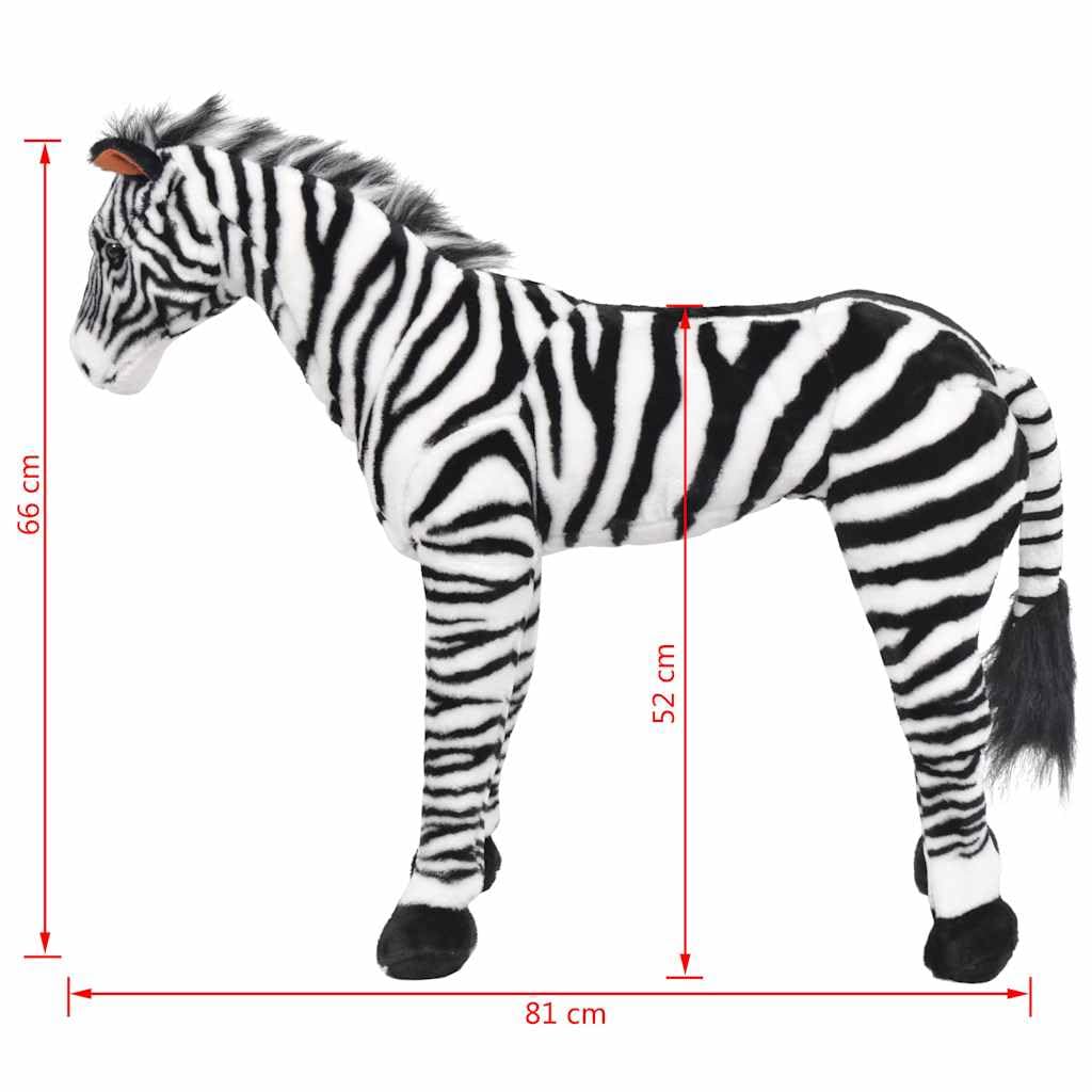 Zebra pluszowe zwierzątko, stojące, przytulanka, duża