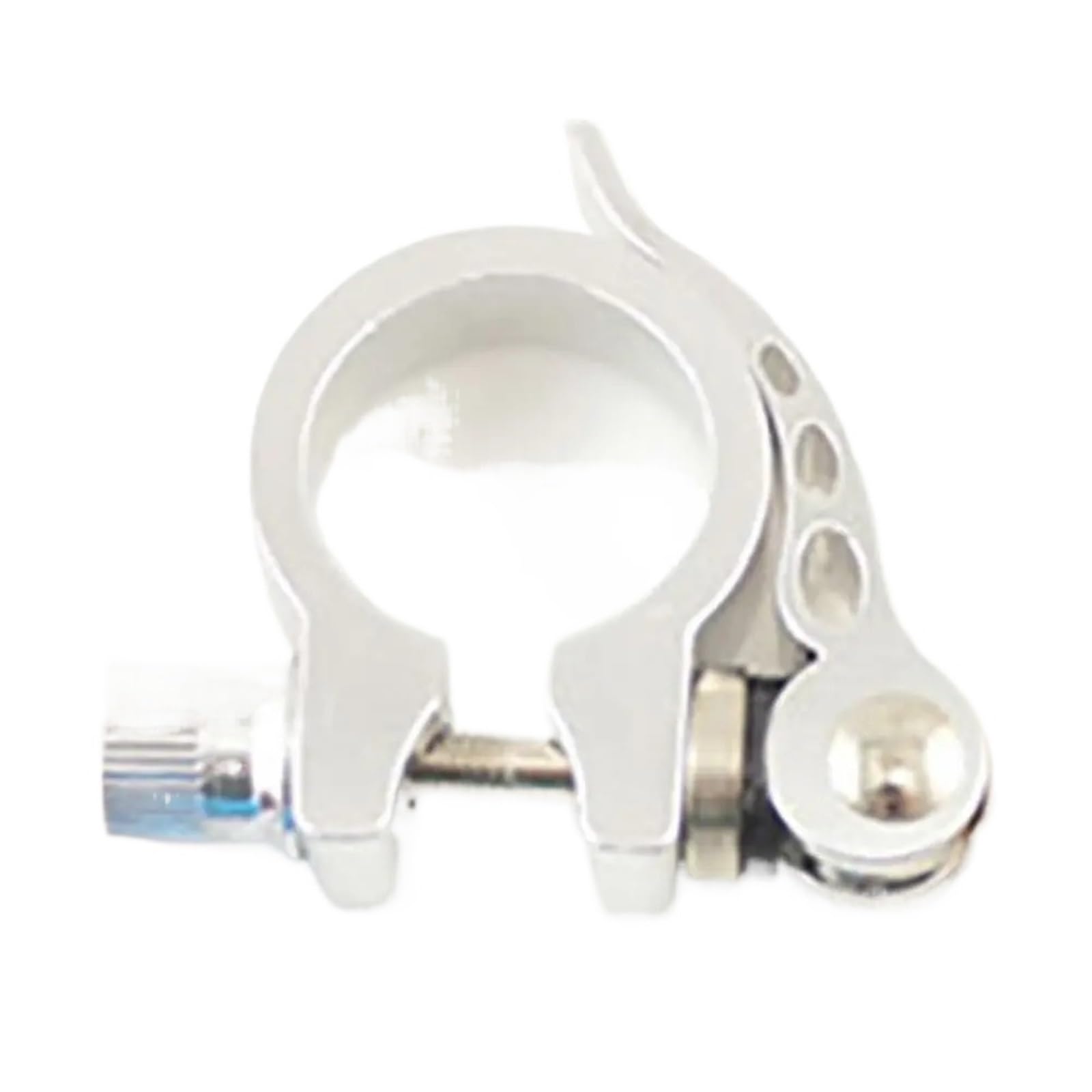 Aoluoer White Aluminium Alloy Bike Seat Clamp 25.4/28.6/31.8/34.9Mm 5 Colors Seatpost Clamp Quick Release Ultralight Bike Seat Post Tube Clip(,34.9Mm)