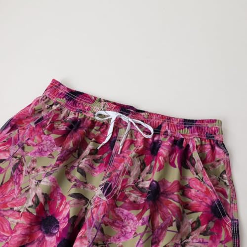 Mens Swim Trunks Quick Dry Swim Shorts Drawstring Summer Beach Shorts with Pockets2