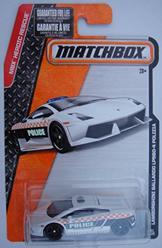 Matchbox Lamborghini Gallardo Polizia Blanco miniatura 1