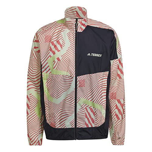 Adidas Mens Windbreaker Terrex Trail Running Printed Wind Jacket, Almost...