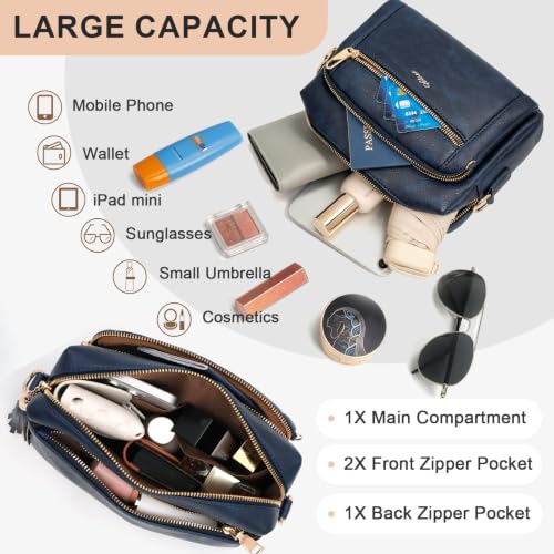 Image of Vegan Leather Crossbody Bags for Women Anti theft Purses and Handbag