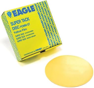 Eagle Abrasives EAG7782000 6 in. Kovax Sanding Disc - 2000 Grit - Aluminum Oxide Abrasive - Yellow - Dry - Super-Tack Attachment