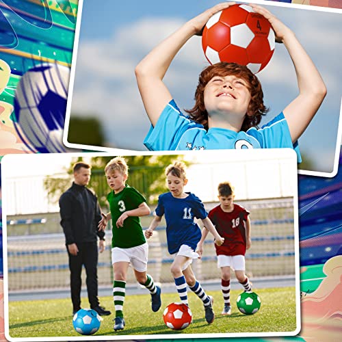 Tradder 4 Pcs Soccer Ball With Pump Official Size 4 5 Outside Sport Soccer Ball Soccer Stuff For Kid Teen Boy Girl Game Training Practice Youth Soccer Outdoor Players (Colored Style, Size 4) #TOP5