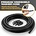 Windshield Washer Hose Kit, 4M Flexible Durable Rubber Washer Fluid Tubing & 30 PCS Leak-Proof Connectors for Connecting Car Pump and Nozzles, Fits Most Cars, SUVs, and Trucks