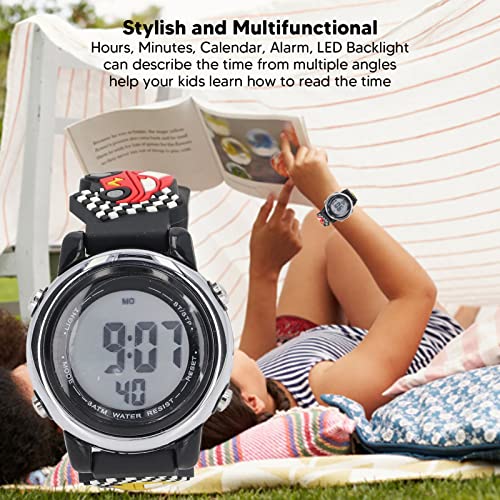 Relógio esportivo para meninos, elegante e fácil de usar, relógio digital para crianças, luz de fund
