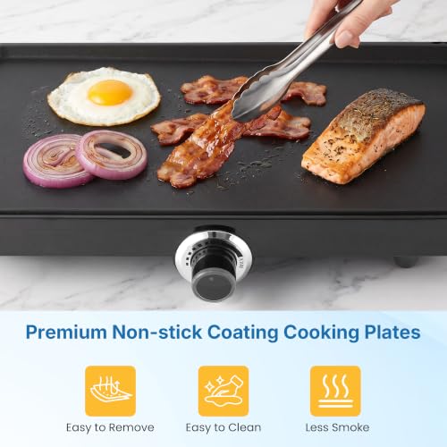 SUNVIVIPRO 38" Large Electric Griddle, 1700W Fold-n-Store Dual Temp Griddle by SUNVIVIPRO - Used condition - Image 4