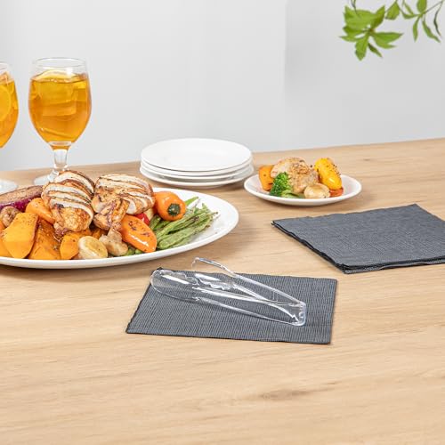 Restaurantware Tongs 10 Pack Of 7 1/2â€ Heavy-Duty Plastic Kitchen Tongs with Scalloped Edges Disposable Clear Serving Utensils for Hot And Cold Foods Catered Events, Weddings, or Buffets by Restaurantware - Image 4