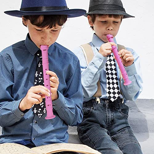 Soprano Recorder 8 Hole Classic German Style Descant Flute Musical Instruments + Cleaning Rod For Beginners Kids School Graduation Gift (Pink) #TOP6