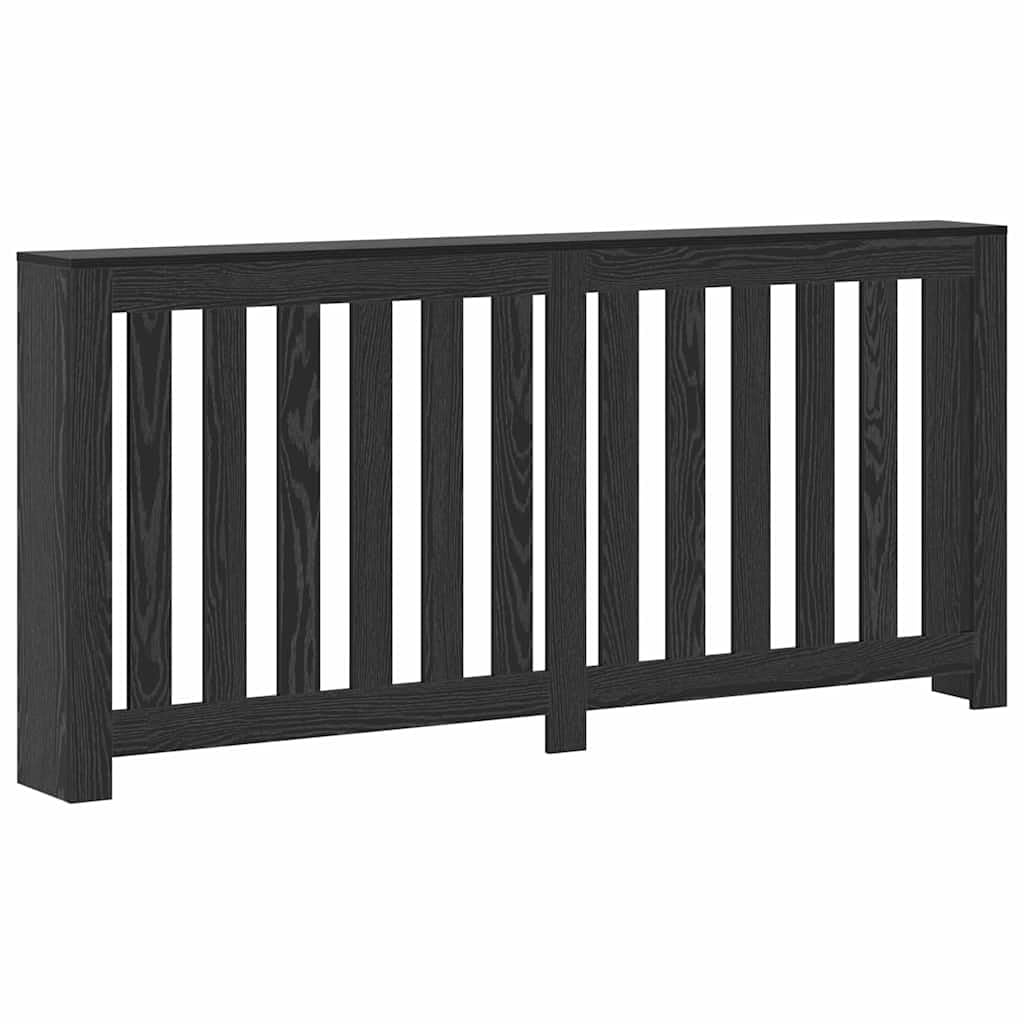 vidaXL Radiator Cover Black Oak 175 x 20 x 82 cm Engineered Wood