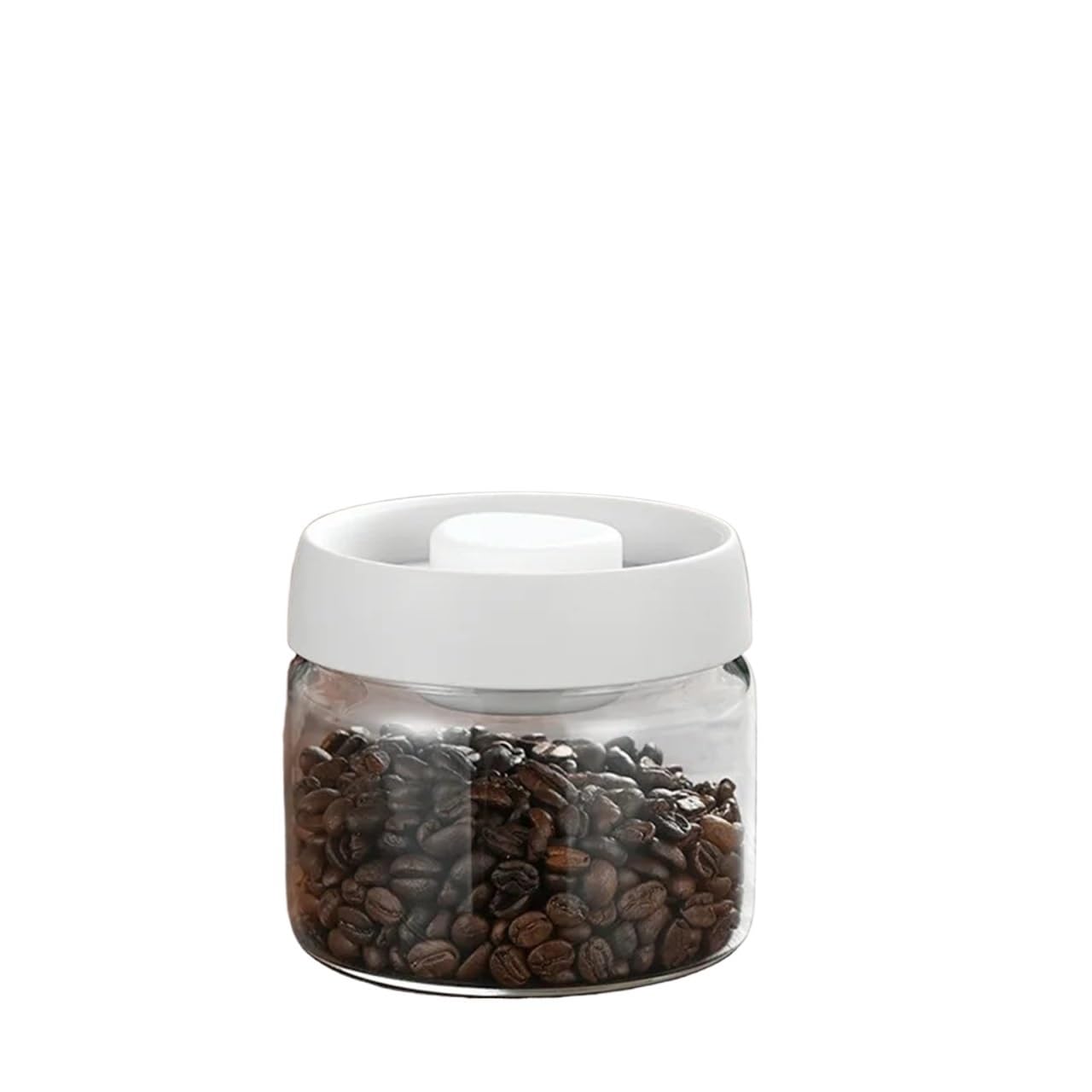 ZNJAMN 1pcs Coffee Beans Vacuum Sealed Tank Glass Jar Household Moisture-proof Air Extraction Airtight Container Set for Pickling(500ml)