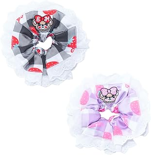 [EARTHMAGIC] アースマジック ギンガムチェックストロベリー柄シュシュ 女児 女の子 子供服 キッズ ヘアアクセサリー FREEサイズ 34181-537 (クロ)