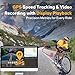 Action Camera 4K 30fps with GPS Tracker, Wireless Bike Camera, Cycling Speedometer/Odometer with 64GB Card, Anti-Shake Sport DV, IP65 Waterproof, Bicycle Light, Cycling Computer with APP Support, Grey