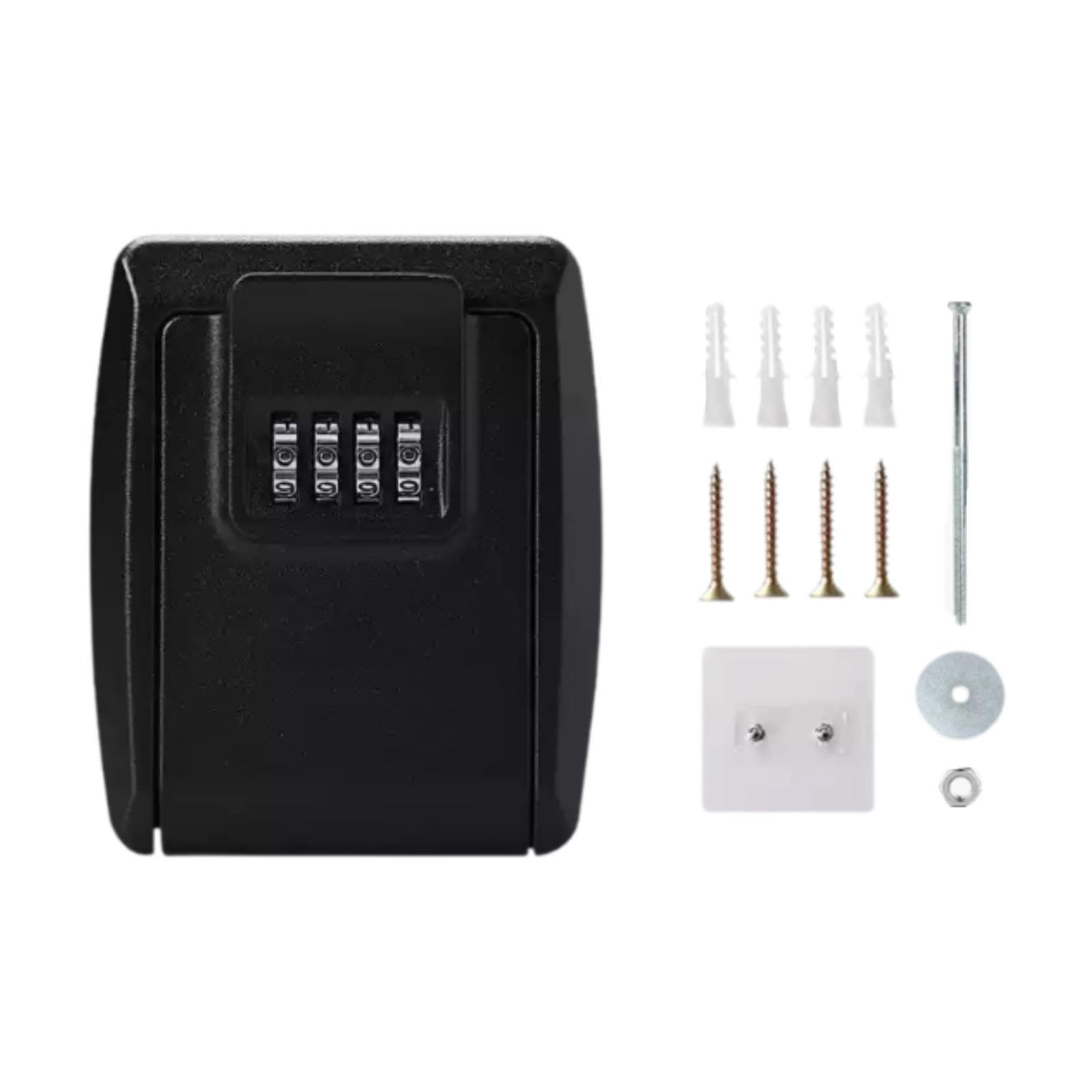 ZORLINA Key Lock Box Multipurpose Key Storage Box for Offices Schools Indoor Outdoor Black-image-22