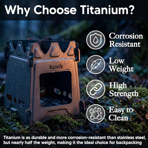 Kuvik Titanium Wood Stove - Ultralight and Compact Stove for Backpacking - Image 2