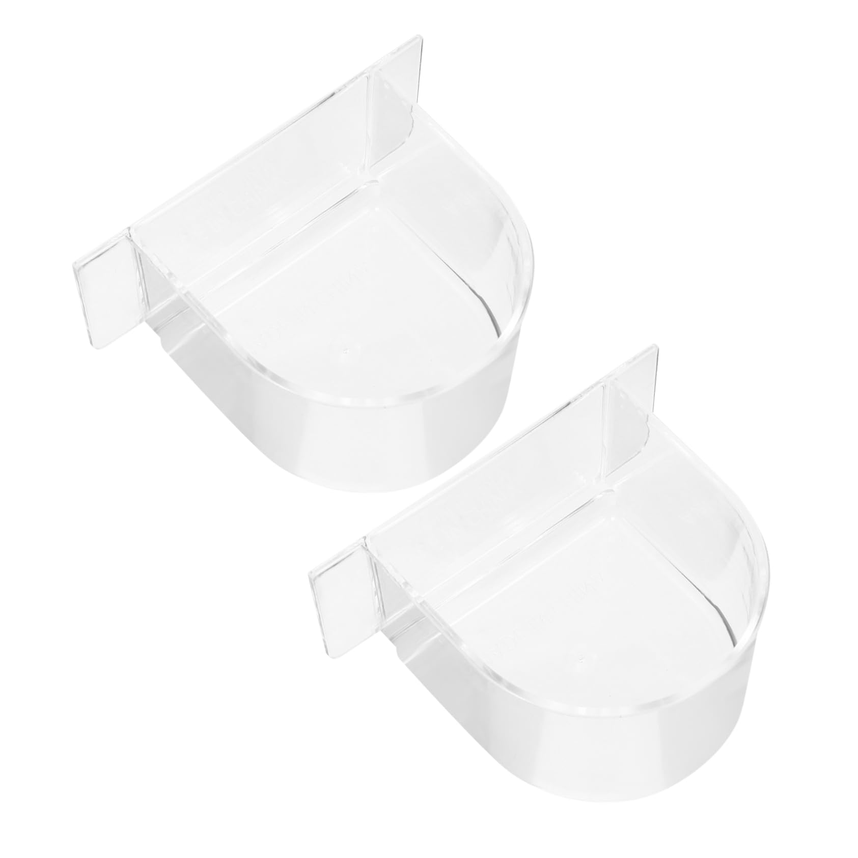 Balacoo 2PCS Bird Cage Feeder: Semicircle Bird Feeder Dish Cup Bird Food Feeding Dish Bird Cage Water Dispenser Hummingbird Feeding Bowls Birdcage Hanging Bowl
