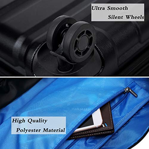 Ailouis Carry on luggage Rolling Foldable Suitcase with PC bottom pan Expandable Wheeled Duffel Luggage Waterproof Removable Wheels