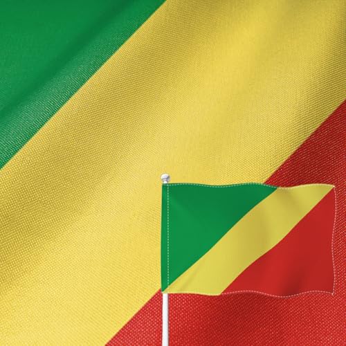 Drapeau Congo résistant aux UV et intempéries YongFoto double face en toile 1,2x1,8m