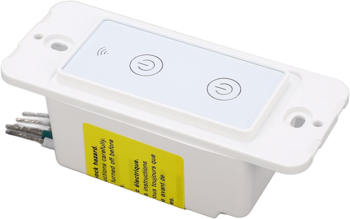 Smart Wall Switch 2 Gang Touch Glass Panel Support Voice Control Wireless Light Switch AC100‑240V.