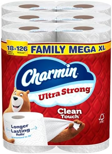 Amazon.com: Charmin Toilet Paper Ultra Strong Clean Touch, 18 Family ...