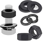 Metric Nuts and Washers Assortment Kit, 486Pcs Hex Nut Spring Lock Washer Flat Washer 304SS M3 M4 M5 M6 M8 Assorted Washers with Nuts for Screws Bolts