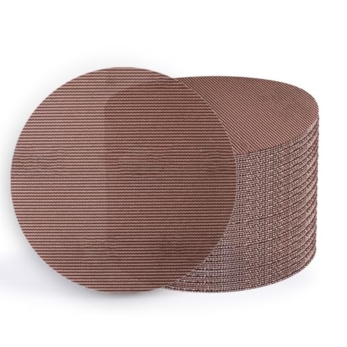 Image of 50 Pcs 6 Inch Mesh Sanding Disc for Random Orbital Sander 240 Grit | Hook and Loop, Anti-Clogging, Dust Free Round Sandpaper for Between-Coats Sanding, Fine Wood and Clear Coat Preparation