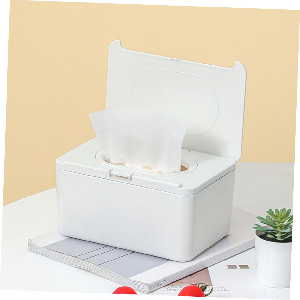 Dispensador de Toallitas Húmedas Blanco 2 Piezas para Bebés Plástico