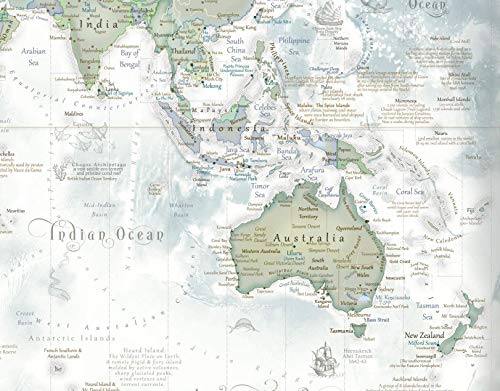 Personalized World Map - Push Pin Map - The Darwin World Map - Large Framed Map Created By A Professional Geographer #TOP5