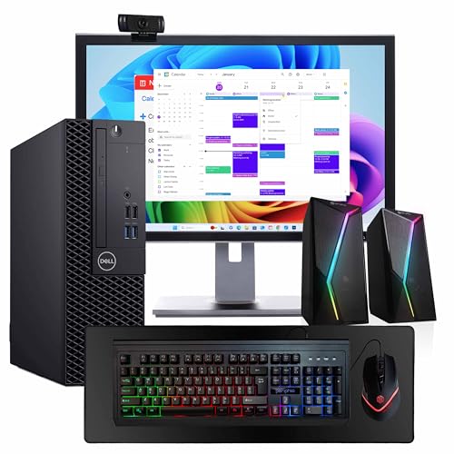 Dell OptiPlex 3060 Desktop with RGB Keyboard & Webcam
