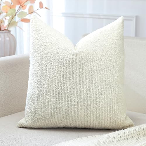Artscope 1er Set Boucle-Kissenbezügen Einfarbig Wurfkissenbezug Moderne Dekokissen Kissenhülle Set Kissen Fall für Sofa Auto Schlafzimmer Zuhause Dekor 50x50cm, Creme Beige Artscope 1er Set Boucle-Kissenbezügen Einfarbig Wurfkissenbezug Moderne Dekokissen Kissenhülle Set Kissen Fall für Sofa Auto Schlafzimmer Zuhause Dekor 50x50cm, Creme Beige