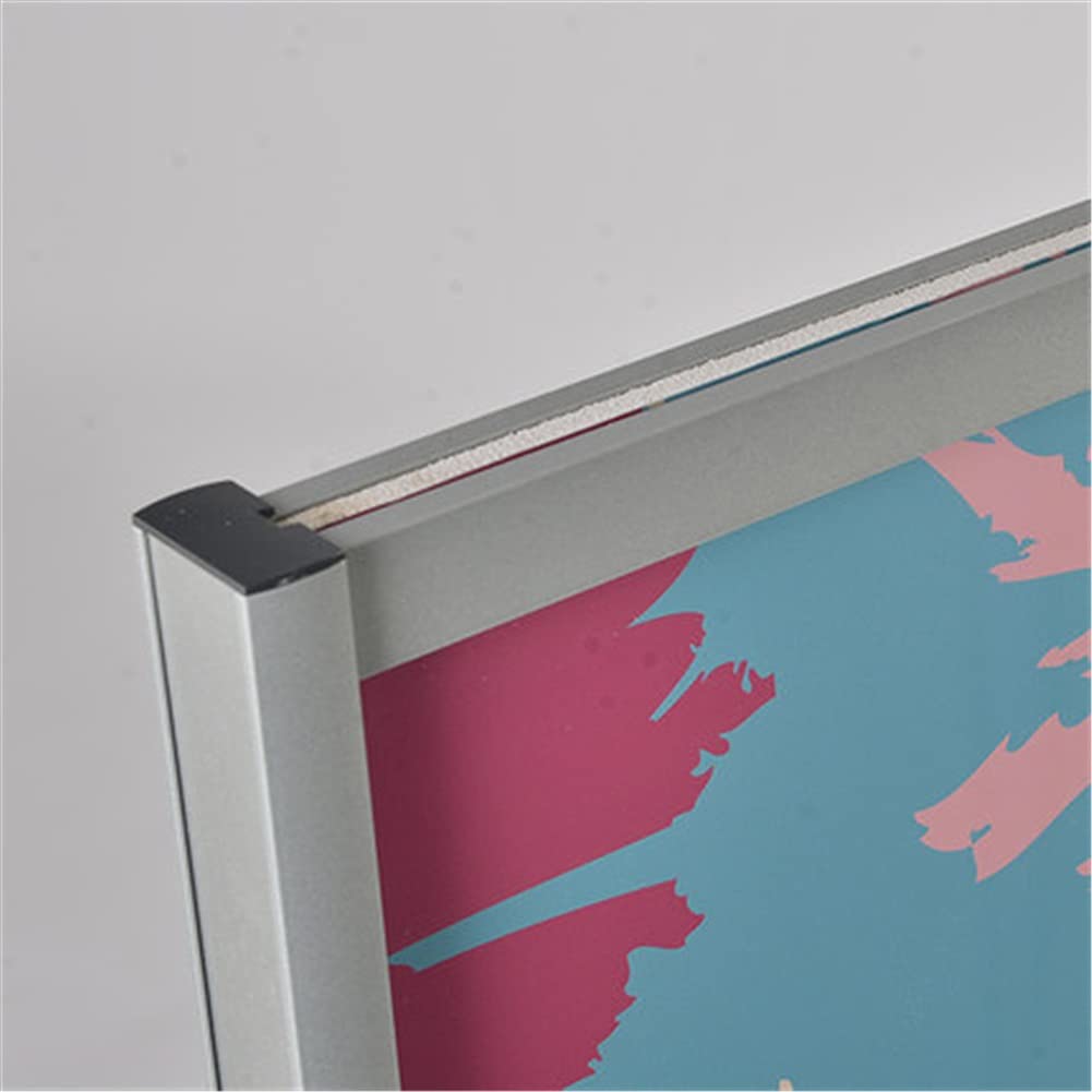 Soporte para letreros, versión Horizontal y Vertical. Estante con polea para Carteles publicitarios de Bienvenida. Guía para letreros., Silver-108x78.8cm
