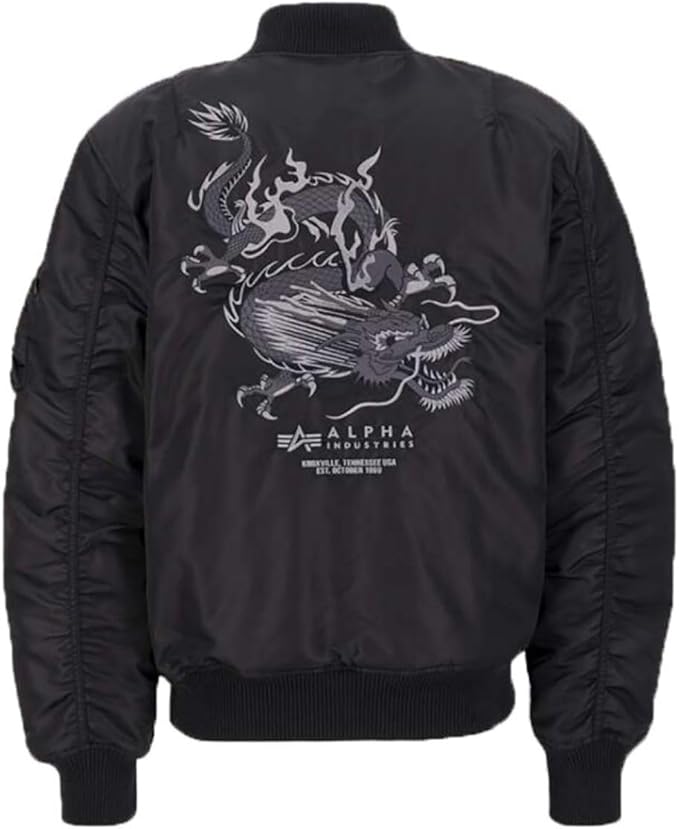 ★JunzzyMack☆MA-1 DRAGON FLIGHT MA-1 Alpha Industries Dragon Retro Bomber Jacket