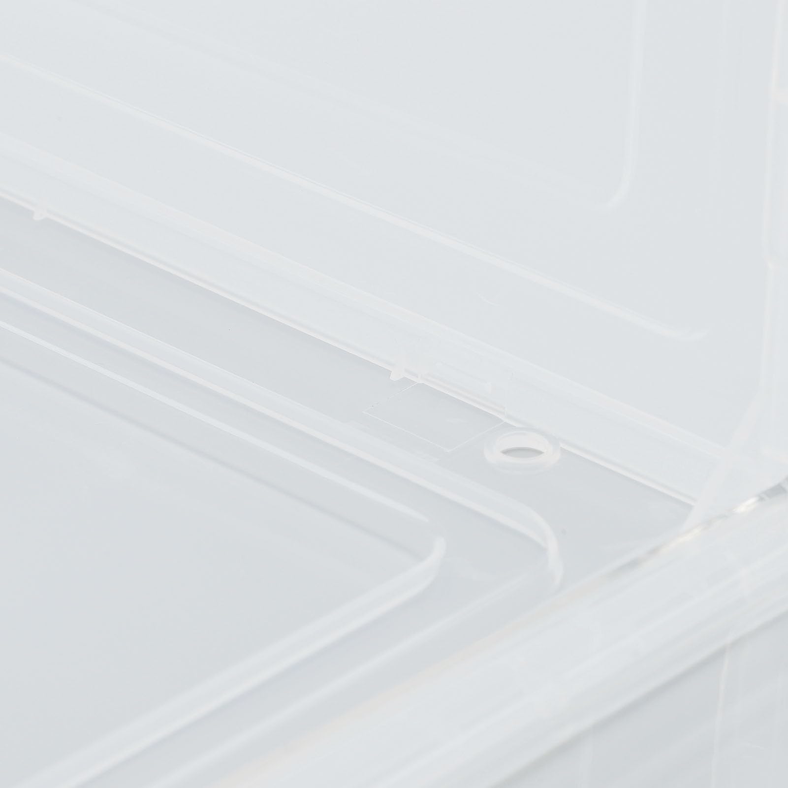 Sorandy Caja de Almacenamiento de Zapatos, Organizador de Zapatos Apilable Transparente con Apertura Lateral Gruesa y Puerta Frontal Magnética para, Ropa, Sombreros, Juguetes, 34,5x27,2x19cm