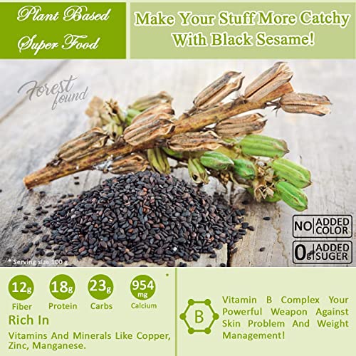 Image of Forest Found Raw Black Sesame Seeds (500g) | Natural Kaale Til | Rich in Calcium & Antioxidants | Fresh Crop Superfood for Hair Growth, Bone Health & Weight Loss | Whole Black Gingelly Seeds