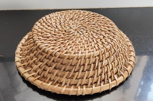 Image of Organic Food Uncontamination Natural Cane Rattan Roti Serving Basket.