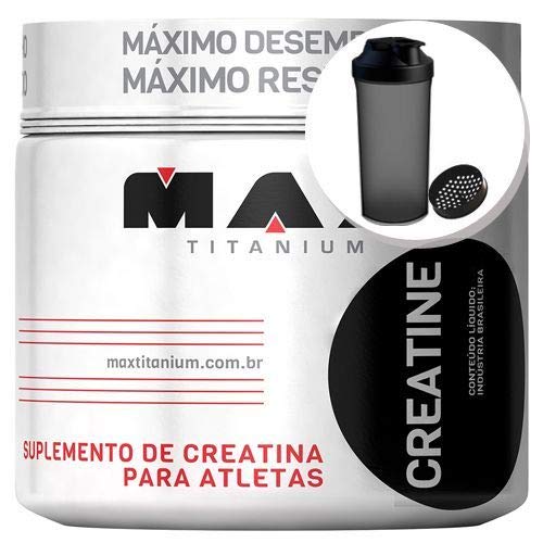 Creatina - 150g + Coqueteleira 600ml Preta - Max Titanium