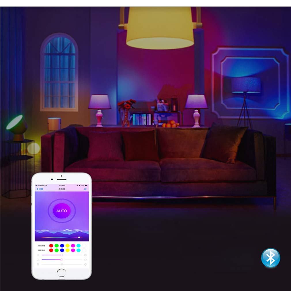 Striscia LED 5M, WiFi Luci LED Colorate Smart Phone Strisce LED Compatibile RGB SMD 5050 Musica SYNC LED Strip Controllo App E 24 Tasti Telecomando RF per Casa Cucina Festa TV Decorazione,10M