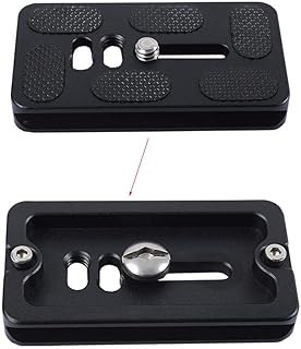 iShoot 70mm Camera Quick Release Plate QS-70 with 1/4" Screw Compatible with Arca-Swiss Fit Tripod Ball Head Panning Head Panorama Head Panoramic Head Clamp