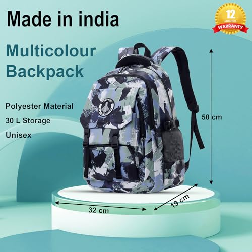 Image of Tinytot 30 Litre Waterproof School Backpack Bags for Women - Large 19 Inch Laptop Bag for Boys &Girls 12+ Years, College Bag for Girls and Boys, Men, Women - Ideal for Office, Travel, School, College