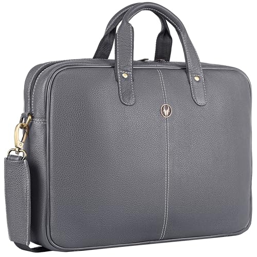 Image of WildHorn Leather Laptop Messenger Bag for Laptop /MacBook up to 15 inch| Padded Laptop Compartment |Office Bag I 365 Days Warranty