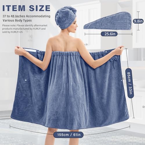 Super Absorbent Microfiber Spa Shower Wrap for Women – Quick-Dry Body & Hair Towel Set