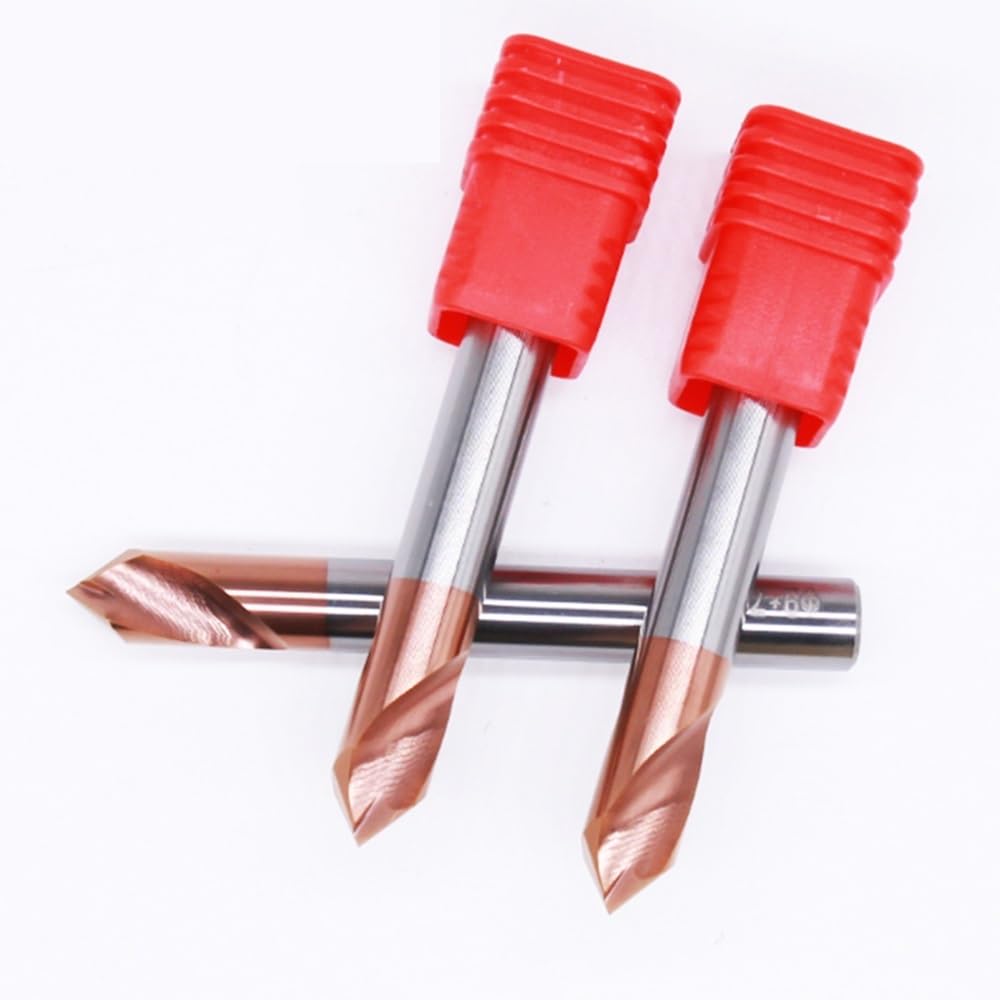 HRC55 90 Grad Punktbohrer for die Bearbeitung von Lochbohrern, Anfaswerkzeugen, 3 mm, 4 mm, 5 mm, 6 mm, 8 mm, 10 mm, Wolframkarbidstahl, 1 Stück (Size : 1pcs, Color : 12mm)